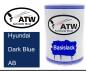 Preview: Hyundai, Dark Blue, AB: 500ml Lackdose, von ATW Autoteile West.